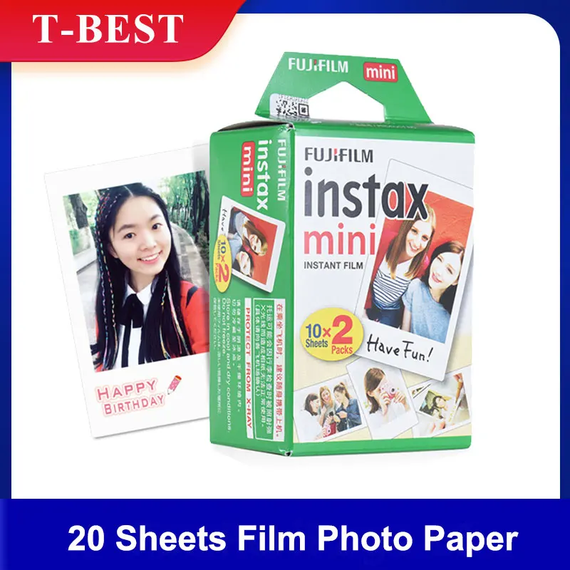Белая фотобумага Fujifilm Instax Mini 20 листов альбом для моментальных снимков мгновенная