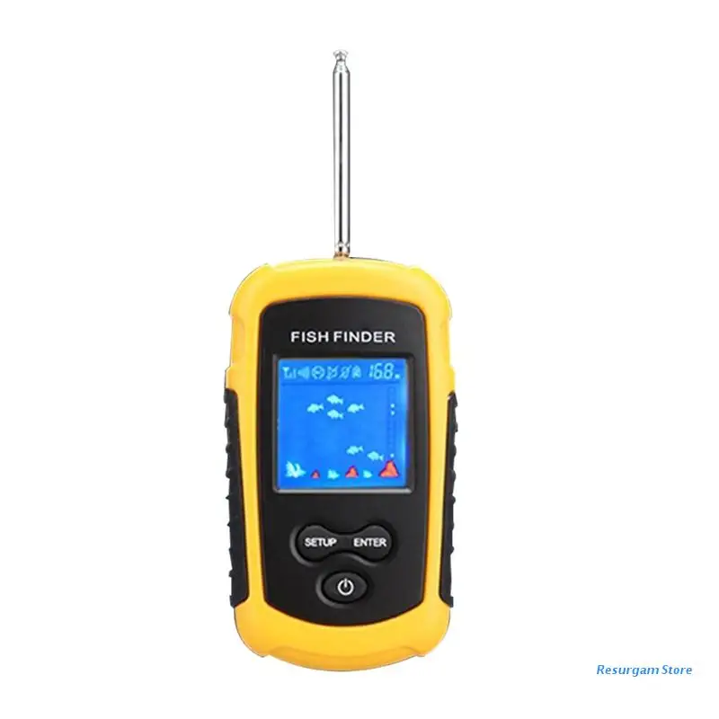 Wireless Fish Finder For Boat Fishing Antiuv Lcd Display Sonar Sensor