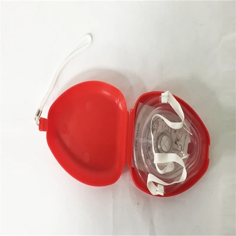 

Free Shipping CPR Resuscitator Rescue Emergency First Aid Masks CPR Breathing Mask Mouth Breath One-way Valve Tools