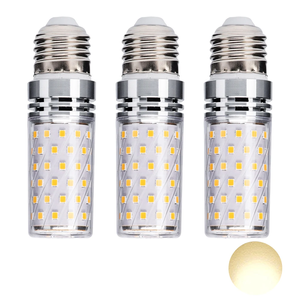 3 Pcs Aluminum Energy Saving Led Corn Light Non Flickering Decorative Durable Shopping Mall High Voltage Office E27 Screw Type