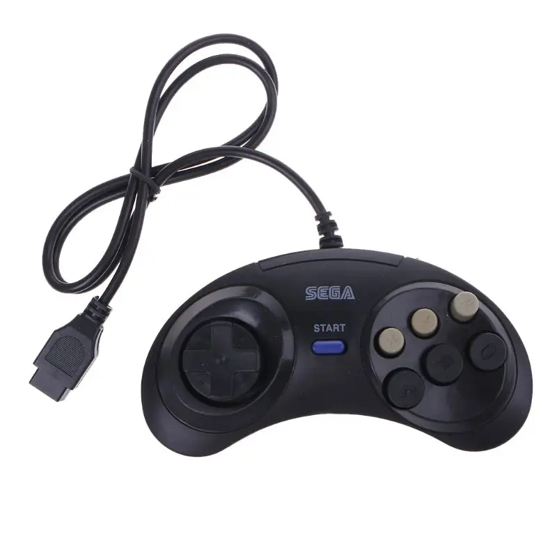 6 кнопок Проводной контроллер Pad геймпад для Mega Drive Megadrive sega MD Genesis