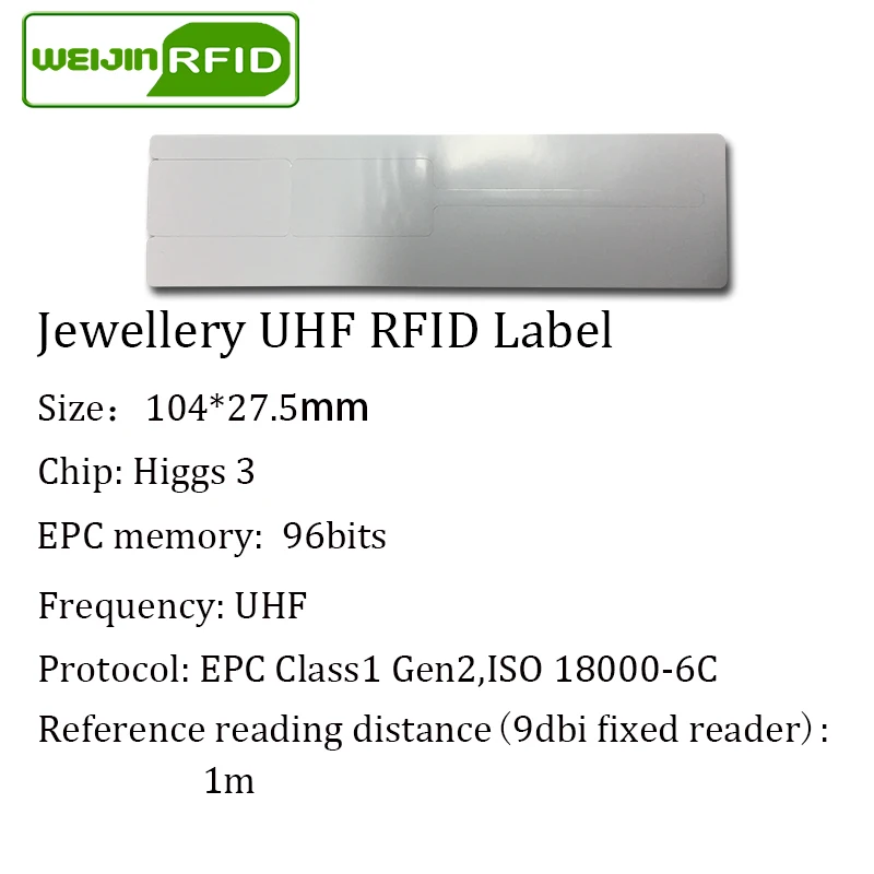 UHF RFID ювелирные часы бирка EPC 6C стикер 915m 868m 860-960MHZ NXP U код 7 аденсивный для печати пассивный RFID PET этикетка