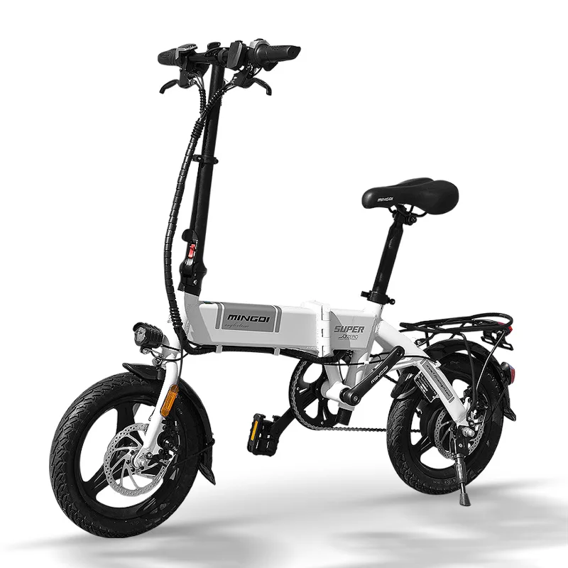 M2 14-inch Portable folding electric bicycle 36V 10AH E-bike 240W motor Lithium Battery City Leisure Electric Bicycle 25km/h