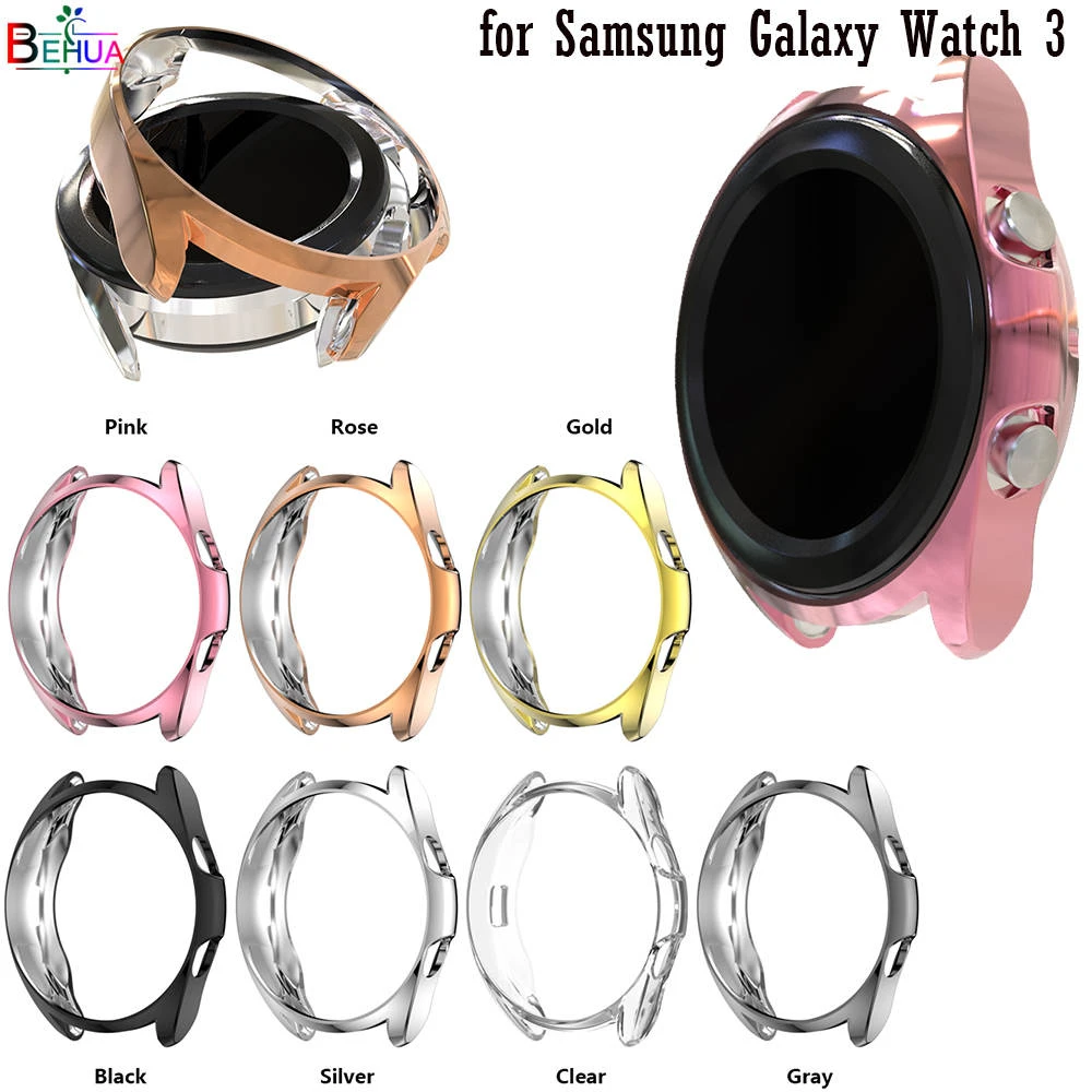 Screen Protection Watch Case For Samsung Galaxy Watch 3 45mm 41mm Soft Ultra Thin Tpu Clear Protector Cover Frame Plating Color Watchbands Aliexpress
