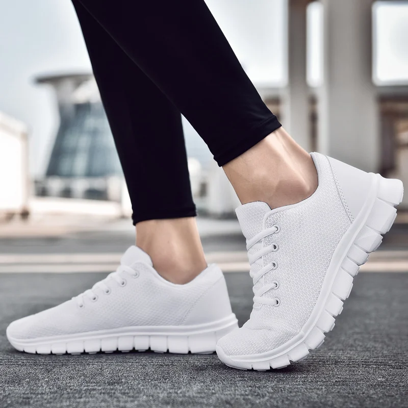 

HAROGATH four seasons running shoes men ladies solid color man women sneakers ultralight big size couple casual shoes tenis