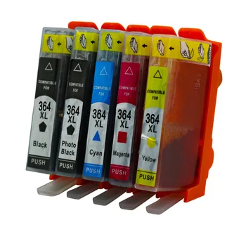 

5 Colors Ink Cartridges Compatible for HP 364 364XL Photosmart Plus B209a B209c B210a B210c B210d Premium C309a C310a C310b