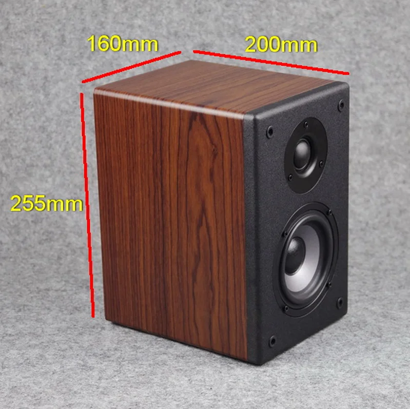 Hifi AS-4F 4-дюймовый двухполосный усилитель температуры динамик древесины зерна пассивный динамик черный A Pair35W 4-8 Ом 4-дюймовый динамик