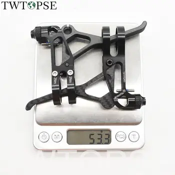 

TWTOPSE 53g Carbon Bike Brake Lever For Brompton Folding Bicycle V Brake CNC Alloy Cycling Road Bicycle Parts 1 Pair Ultra Light
