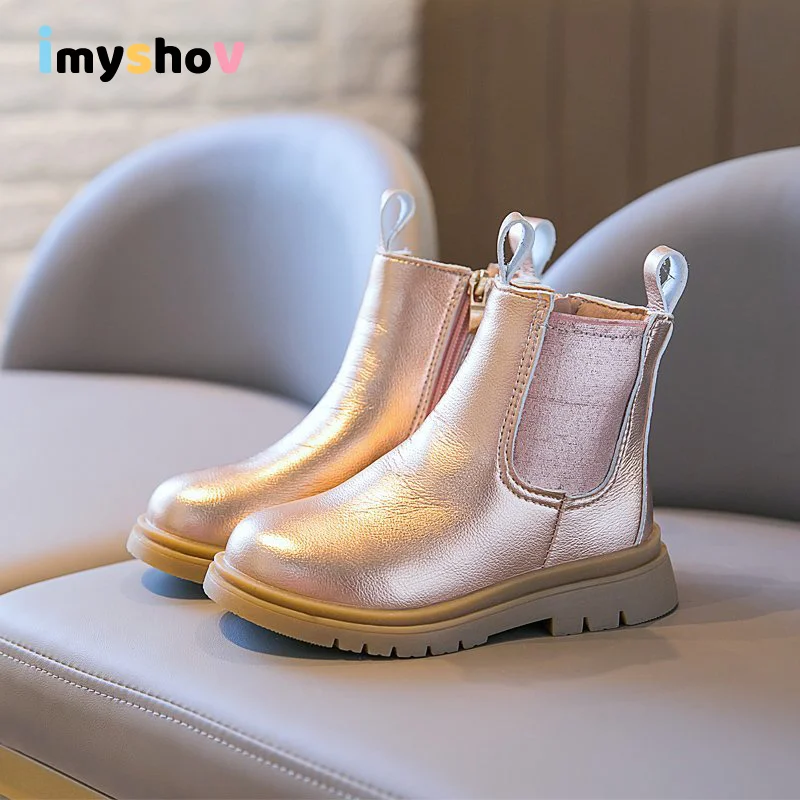

Kids Boots For Girls Chelsea Boot 2020 PU Leather Fashion Children Shoes Toddler Chaussure Baby Girl Winter Botas Ankle Martens