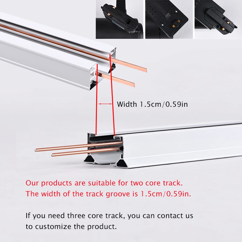 LED Track light 9w 12W 18W 24W aluminum Ceiling Rail Track lighting Spot on Rail Spotlights Home living room business AC95-220V 6