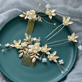 

4Pcs Hair Accessories Bride Hairpin Fashionable Headdress for Daily Girl Party Lady