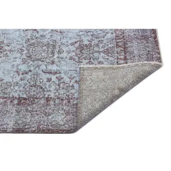 

Handmade Blue Vintage Overdyed Turkish Area Rug 166x254 Cm-5'5''X8'4''