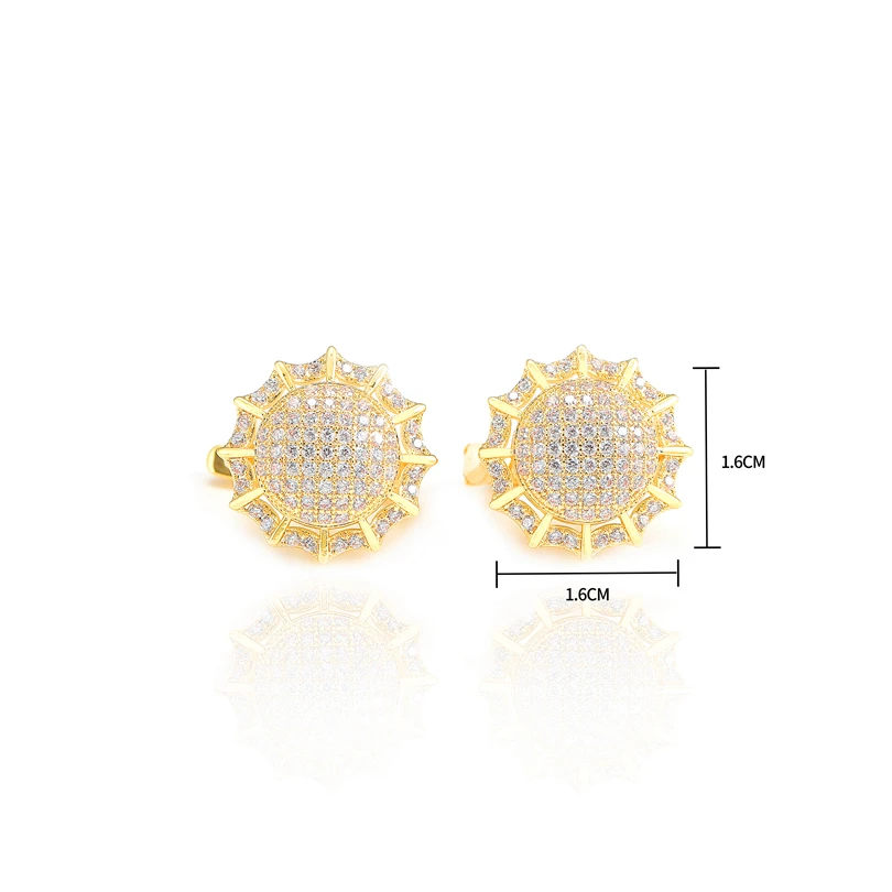 new delicate CZ Zirconia hoop earrings oorbellen pendientes aro earring hoops luxury sunflower earing circle