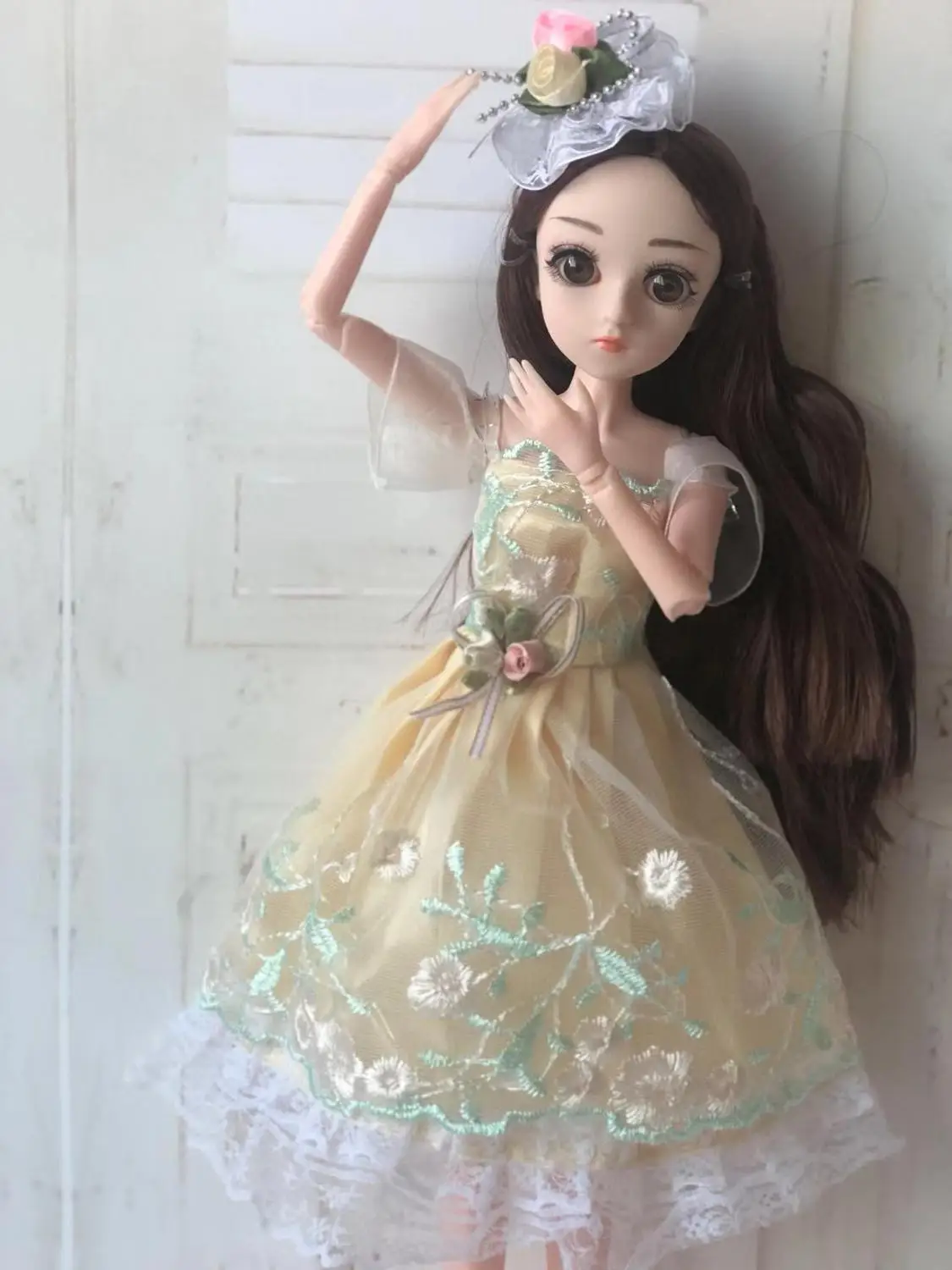 38 см набор кукол BJD реалистичные Изысканные милые игрушки для детей подарок для девочек макияж Косплей куклы аксессуары - Цвет: 2