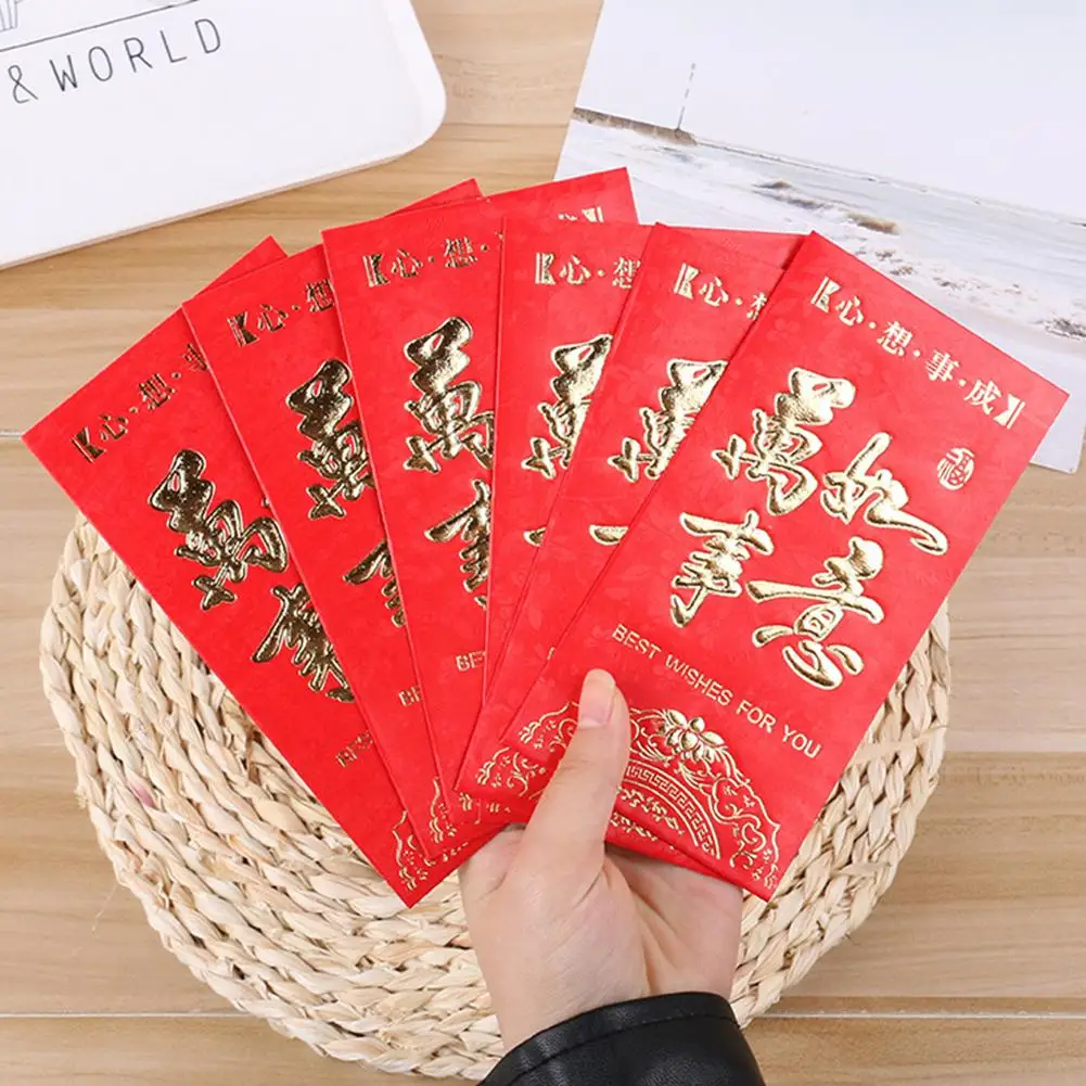 Lucky Chinese Red Envelopes Year Pockets Packet Packaging For New And Party Gift BoxNM | Дом и сад
