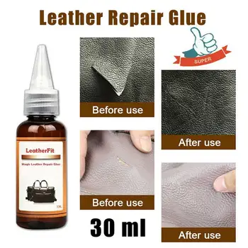 

30ml Car Seat Leather Scratch Repair Glue Multi-functional Bags Repair Shoes Sofa Car Tools For Leather Maintenance Leather E7K1