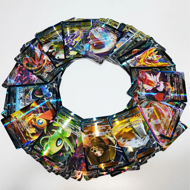 200PCS New Shining Pokemon Cards GX MEGA TRAINER TAG TEAM VMAX Trading Card Game Collection Toys 5