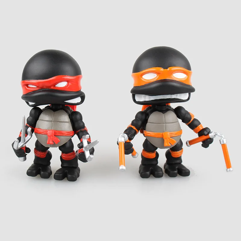 

Teenage Mutant Ninja Turtles 4-Cute Super Cute Cartoon Black And White with Pattern Limited Edition/Gray Battle Damage Version T