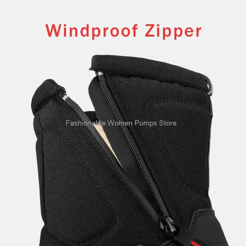 Men's Snow Boots Waterproof Winter Warm Plush Shoes Platform Shoes Thick-soled Women Cutton Male Outdoor Winter Boots Men