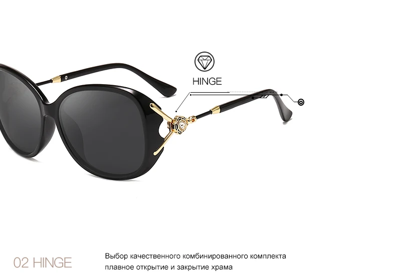 AEVOGUE поляризационные солнцезащитные очки для женщин для негабаритных бренд дизайн цветок украшения Солнцезащитные очки Винтаж