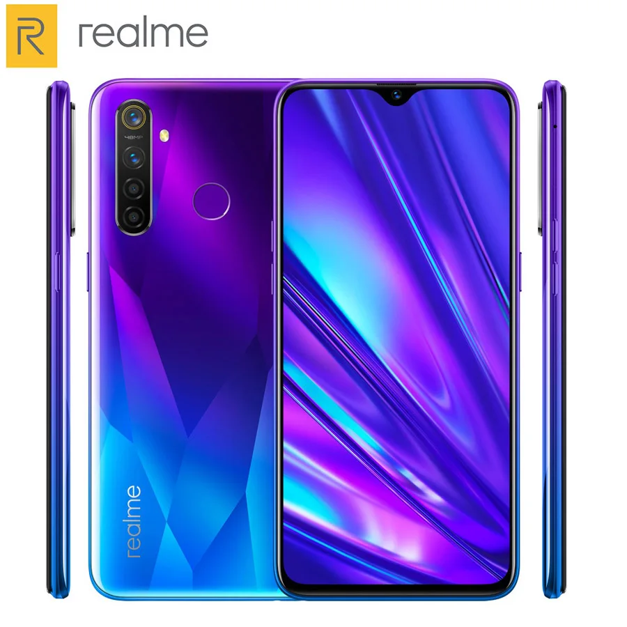 Оригинальная версия ЕС Realme 5 Pro мобильный телефон с двумя sim-картами 6," 1080x2340 4 ГБ/8 Гб ram 128 ГБ rom Snapdragon712 4035 мАч 48MP Android9.0