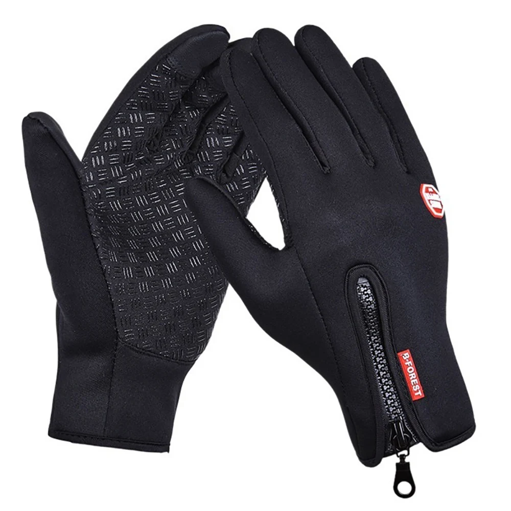 Мотоциклетные Перчатки Лыжные Нескользящие перчатки с сенсорным экраном водонепроницаемый материал велосипедные зимние практичные теплые перчатки для мобильного телефона