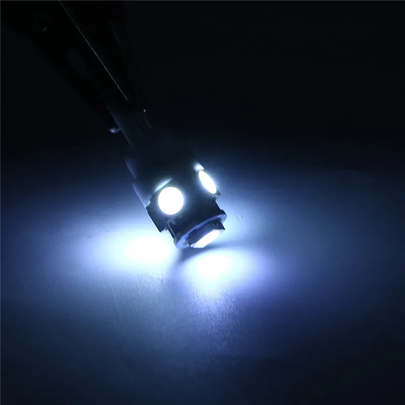 10pcs/lot 24V 5SMD LED 5050 T10 194 147 W5W Width Reading License Plate Light Backup Lamp Super Bright White