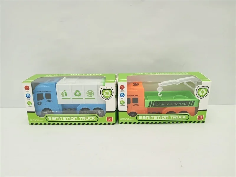 

Boy Pull Back Car Children Sanitation Garbage Truck Model Toy Sprinkler Engineering Vehicle Hot Selling Booth Goods