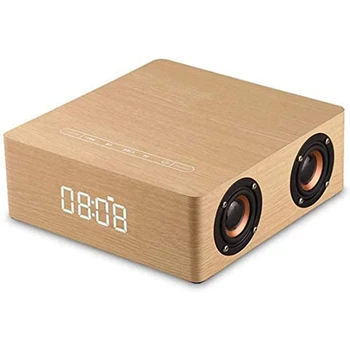 

Home Bluetooth Speakers Press Control with Alarm Clock HD Sound Bass Wireless Receiver Handsfree Speaker