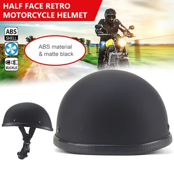 

Half Face Helmet Half Face Vintage Helmet Universal Half Face Helmet Kas Matte Black Helicopter ABS Durable