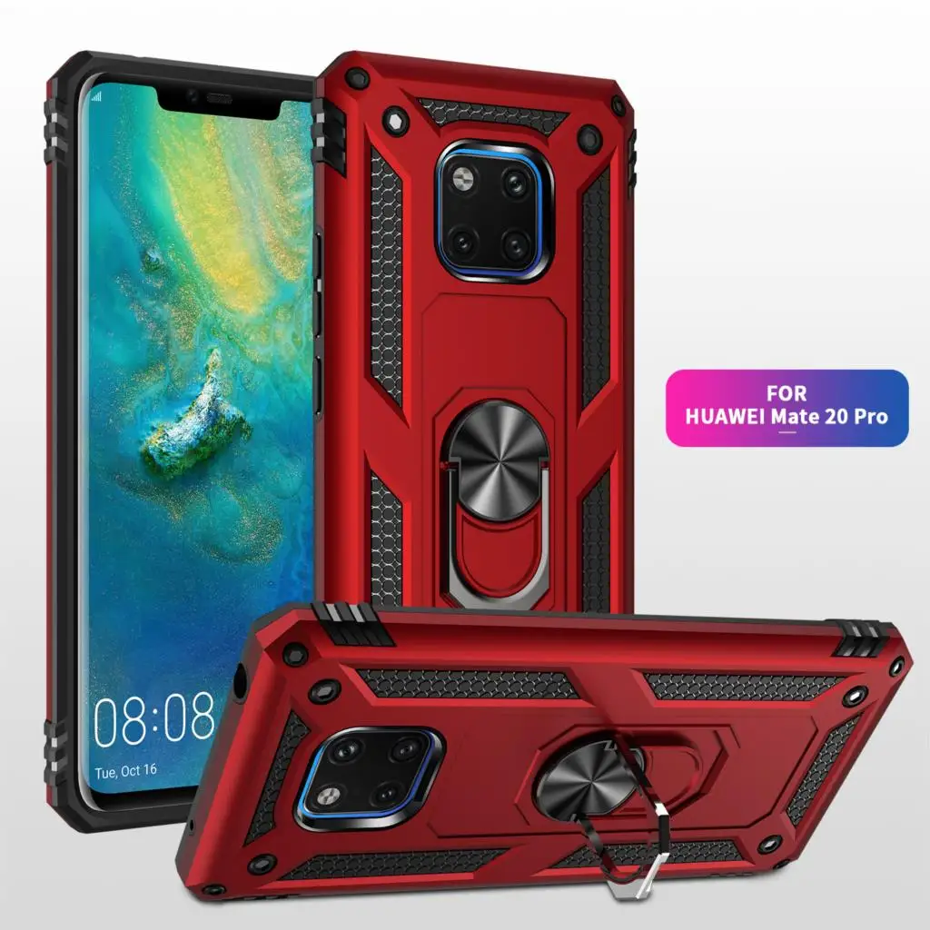Shockproof Car Holder Ring Magnet Case for Huawei Mate 20 Pro RS Porsche Design Rugged Armor Hybrid Protector Cover | Мобильные