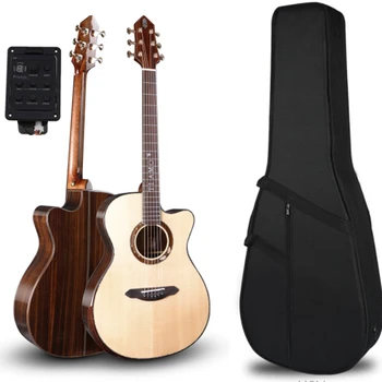 

Professional Solid Guitar,40" guitar with Solid Spruce Top/ Laminated rosewood Body,Electric guitars china with Pickup,T-A160CE