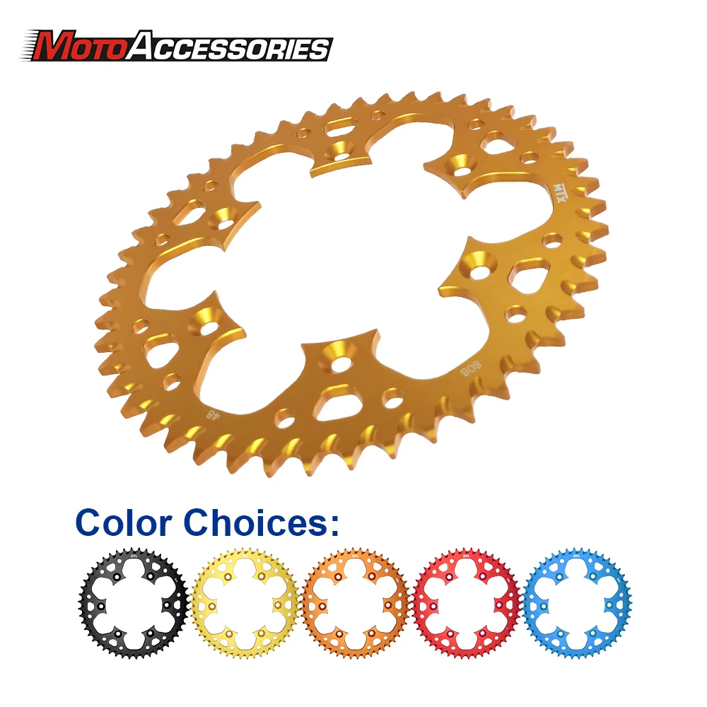 

Aluminium Alloy 47T 48T 49T 50T 51T 52T Rear Chain Sprocket For Suzuki Off Road DR350 L Kawasaki KLX400 B1RM125 D RM250 X D H W