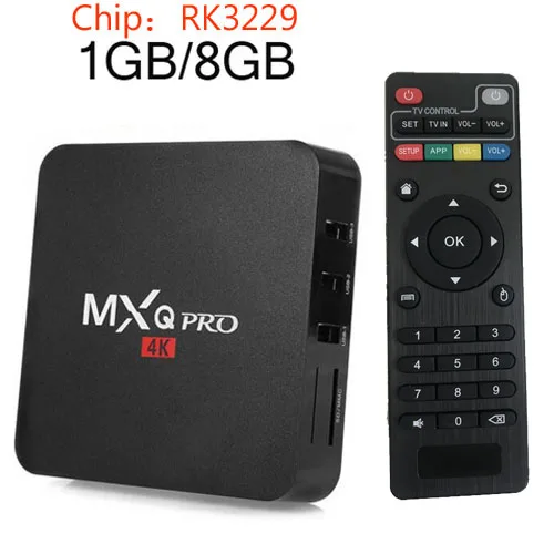 Android tv box MXQ pro 4K Android 7,1 HD 3D 2,4G WiFi S905W четырехъядерный Медиаплеер smart tv android tv box может подписаться на IP tv - Цвет: 3229 1GB 8GB