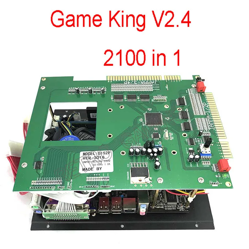 Gmae King V2.4 мульти Классическая доска для игры jamma Arcade Multigame PCB 2100 в 1 с источником