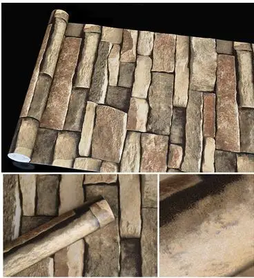 brick pattern waterproof self-adhesive wallpaper self-adhesive wallpaper  imitation brick stickers 3 meter  long color 01