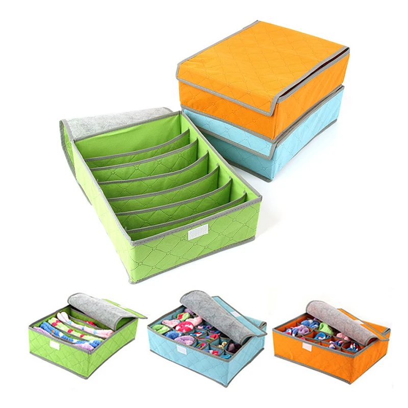 

Multi-grid Socks Organizer Storage Box For Underwear Bra Drawers Dividers Organizador Non-woven Closet Organizers Under Clothing