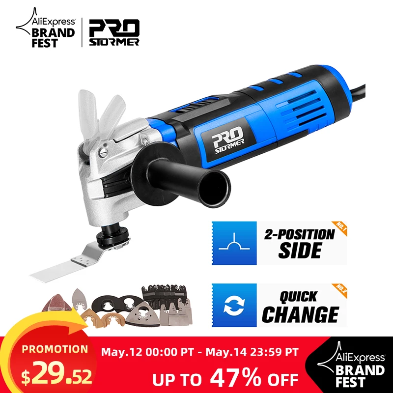 Multifunction Tool Oscillating Multi-Tools Variable Speed Renovator Electric Home Decoration Trimmer Electric Saw by PROSTORMER