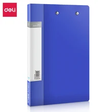 Deli A4 металлический длинный зажим+ пластинчатая папка большой емкости для хранения документов офисные принадлежности 5366 синий 1 шт. Настольный Органайзер
