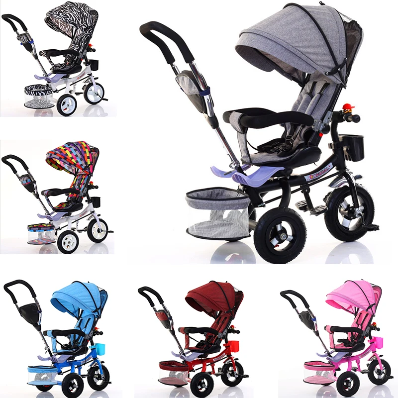 

High Landscape Baby Carrier Mummy Bag 3 Wheels Shockproof Tires Bicycle Folding Swivel Stroller Baby Cart For Newborns Baby