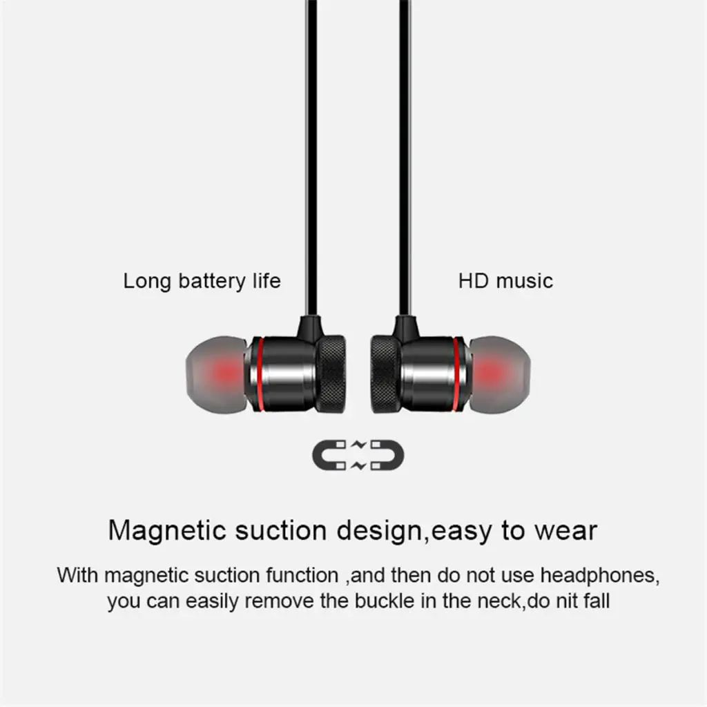 Беспроводные спортивные наушники для фитнеса Bluetooth гарнитура тренировок бега
