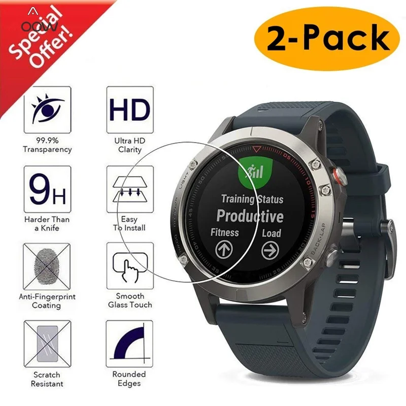 

2pcs For Garmin Fenix 5 / 5s / X5 Tempered Glass 9H 2.5D Premium Screen Protector FilmGarmin Fenix 5 / Fenix 5s Smart Watch