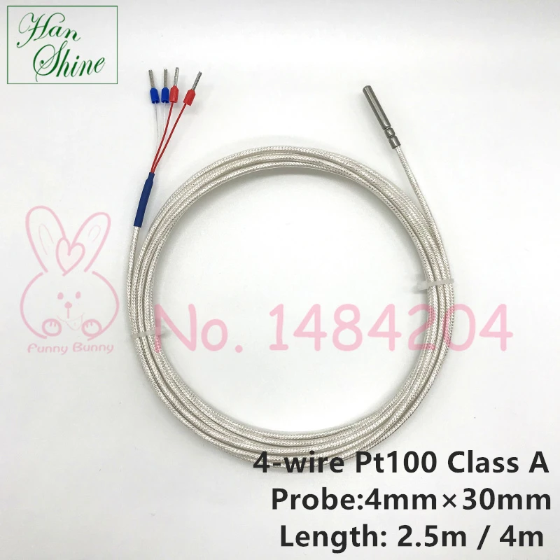 Sensor De Temperatura Grau A Pt100 4mm * 30mm, Detector Térmico À Prova ...