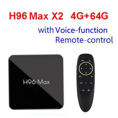 H96 Max X2 4K box 2,4G 5GHz Wifi Bluetooth телеприставка S905X2 Android 8,1 Android tv box 2G или 4G DDR4 16G 3 2G 64G - Цвет: 4G 64G with Voice