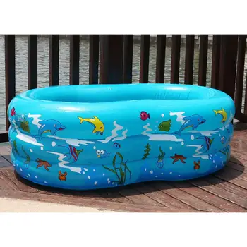 

Three-Ring Baby Inflatable Printing Swimming Pool Pvc Inflatable Pool Cartoon Printed Play Bathing Pool Family Interactive Game