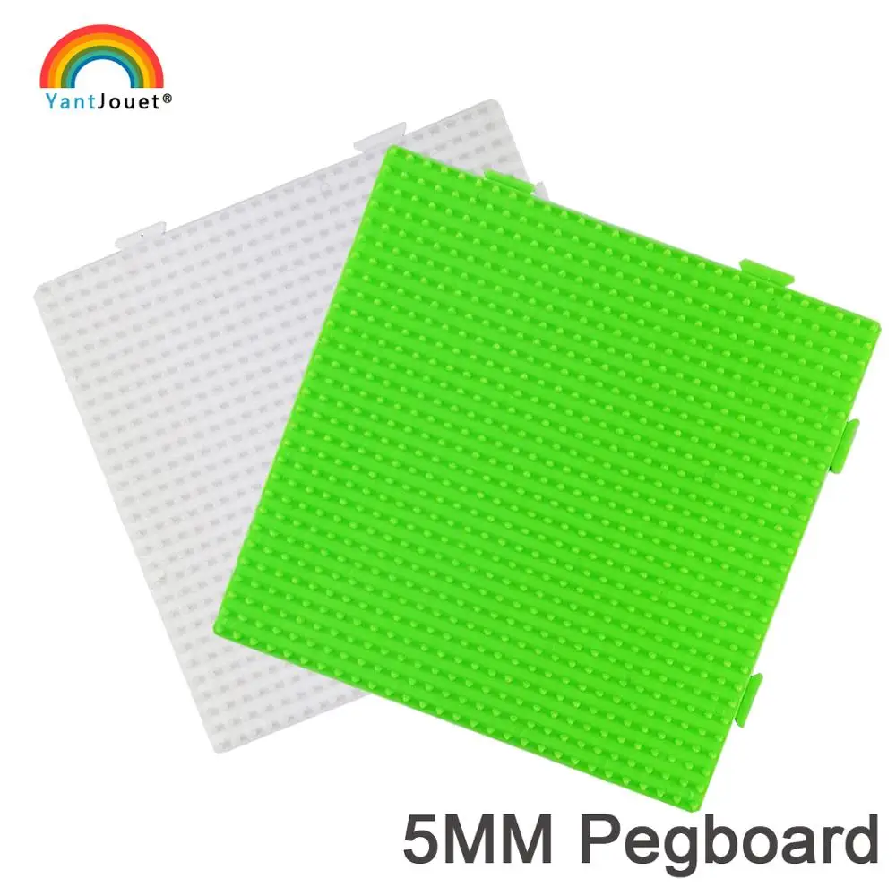 

Yantjouet 5mm Hama Beads Pegboard White Green 29x29 Dot Transparent Template Board Square tool DIY Figure Material Board Jigsaw