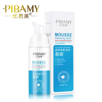 

Fresh Shining Tooth-Cleaning Mousse Toothpaste Teeth Whitening Oral Hygiene Removes Plaque Stains tube color squeeze tandpasta