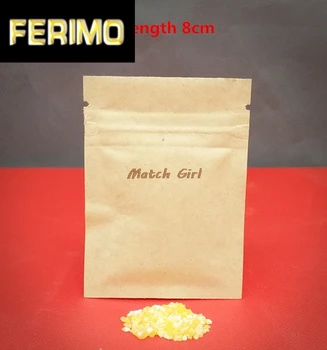 

100pcs/lot-6*8cm Mini Size Zipper Top Seal Kraft Paper Bag with Foil Coated Inner Powder Seasoning Sugar Tea Storage Bags