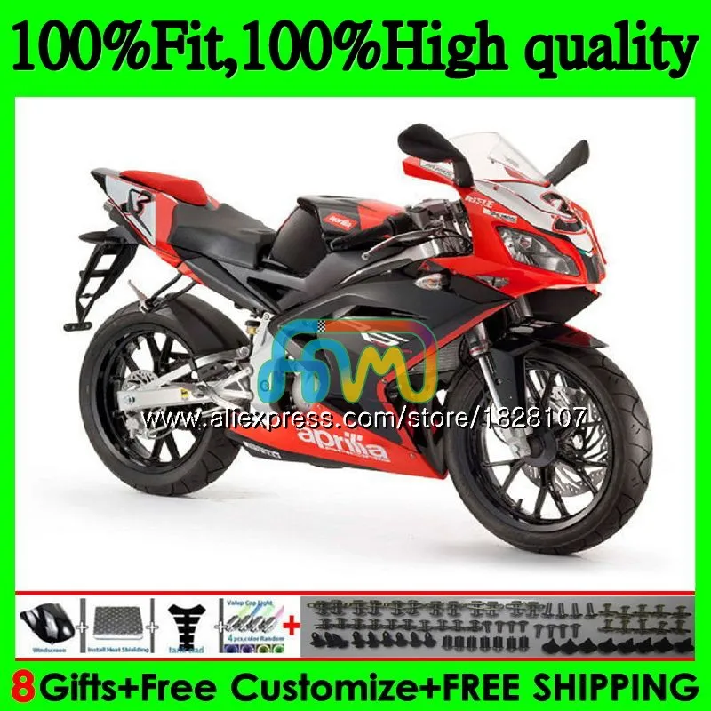 Инъекции для Aprilia RS4 RS-125 RS125 12 красного и черного цвета, 13, 14, 15, 16, 62BS. 70 RS125R RSV125 RS 125 2012 2013 обтекатель