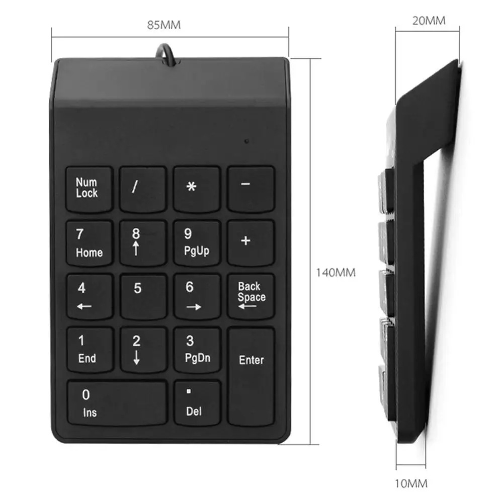 Проводная USB цифровая клавиатура тонкая мини с цифрами 18 клавиш для iMac/Mac Pro/MacBook